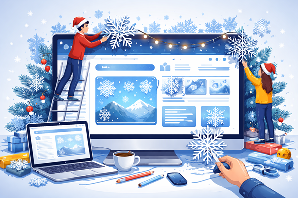 Новогодняя тема на веб‑сайте: как добавить снежинки с помощью CSS и JavaScript