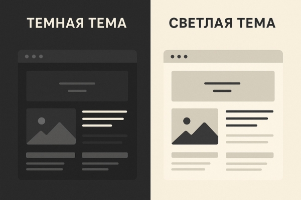 Переключатель тёмной и светлой темы на сайте: реализация на HTML/CSS/JS
